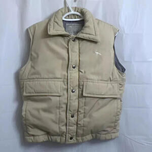 Adventure Gear Double Layer Down Puffer Vest Men's Small Beige "The Real Thing"